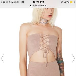 Neutral bodycon dress